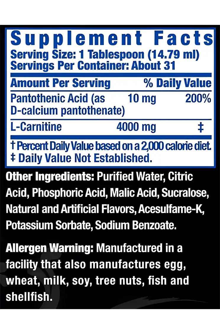 L carnitine 4000mg RC L carnitine 4000mg RC