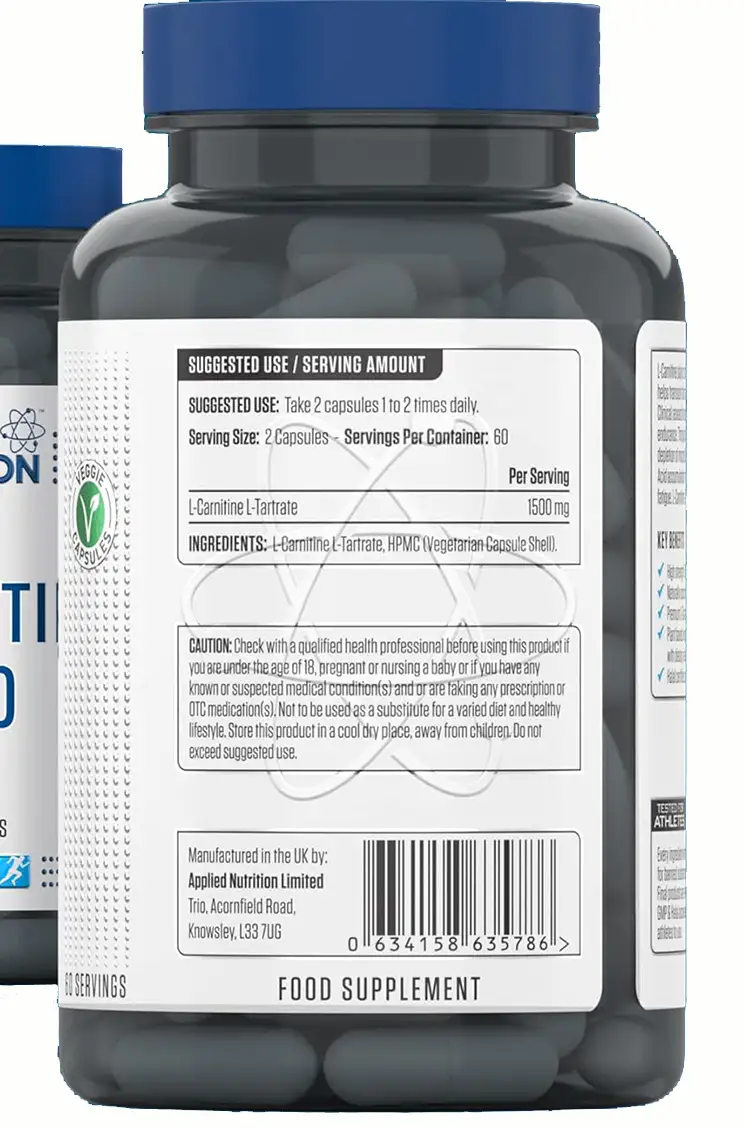 L carnitine tabs 1500mg Applied Nutrition