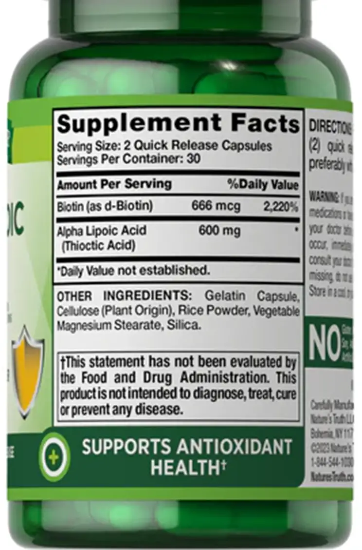 Ala with Biotin Nature's Truth