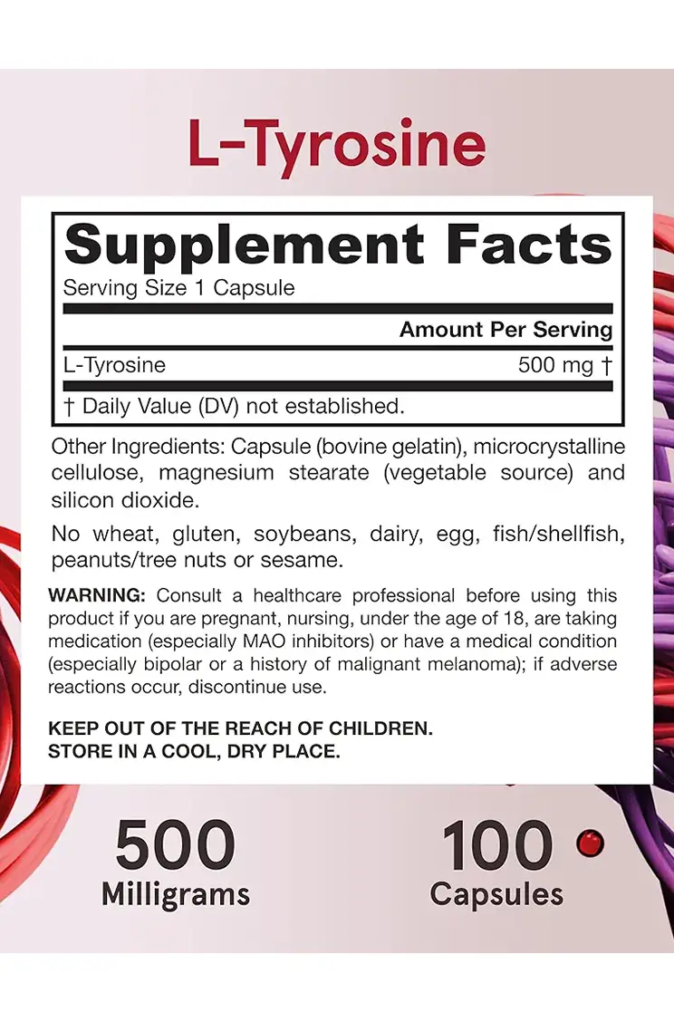 L Tyrosine 500mg Jarrow Formulas