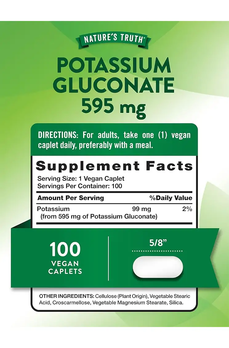 Potassium Gluconate Nature's Truth Potassium Gluconate Nature's Truth