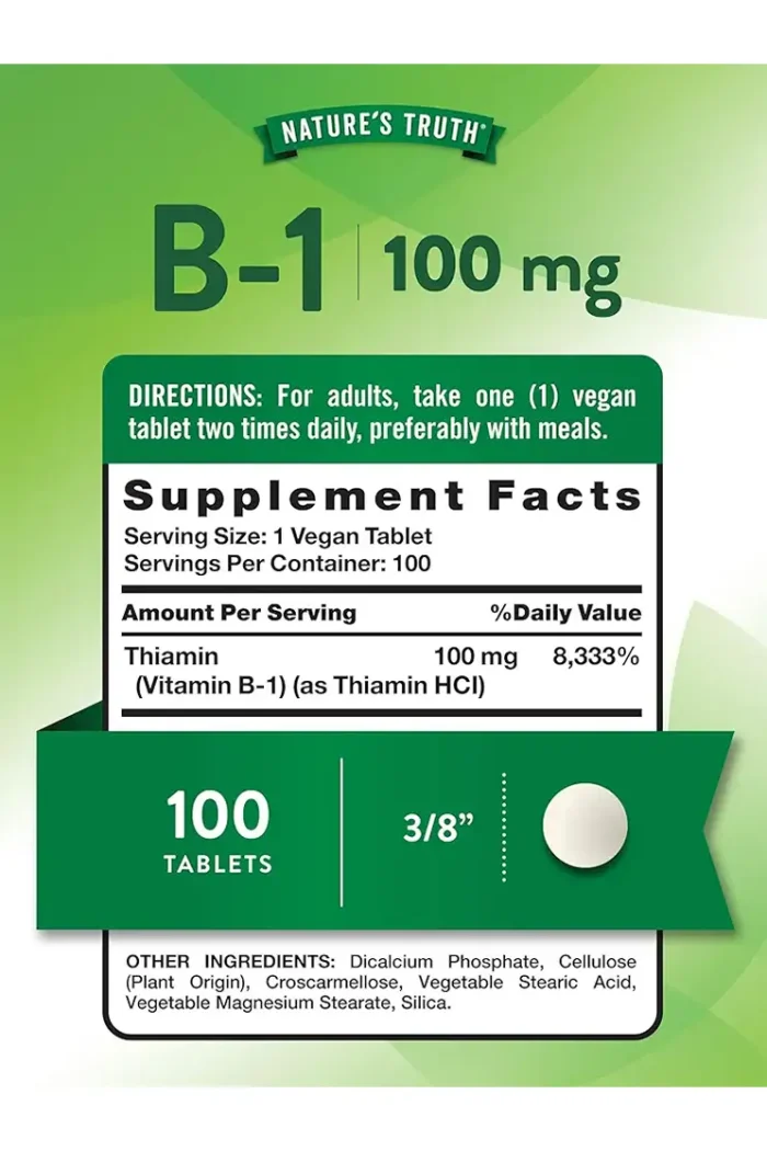 Vitamin B-1 Nature's Truth