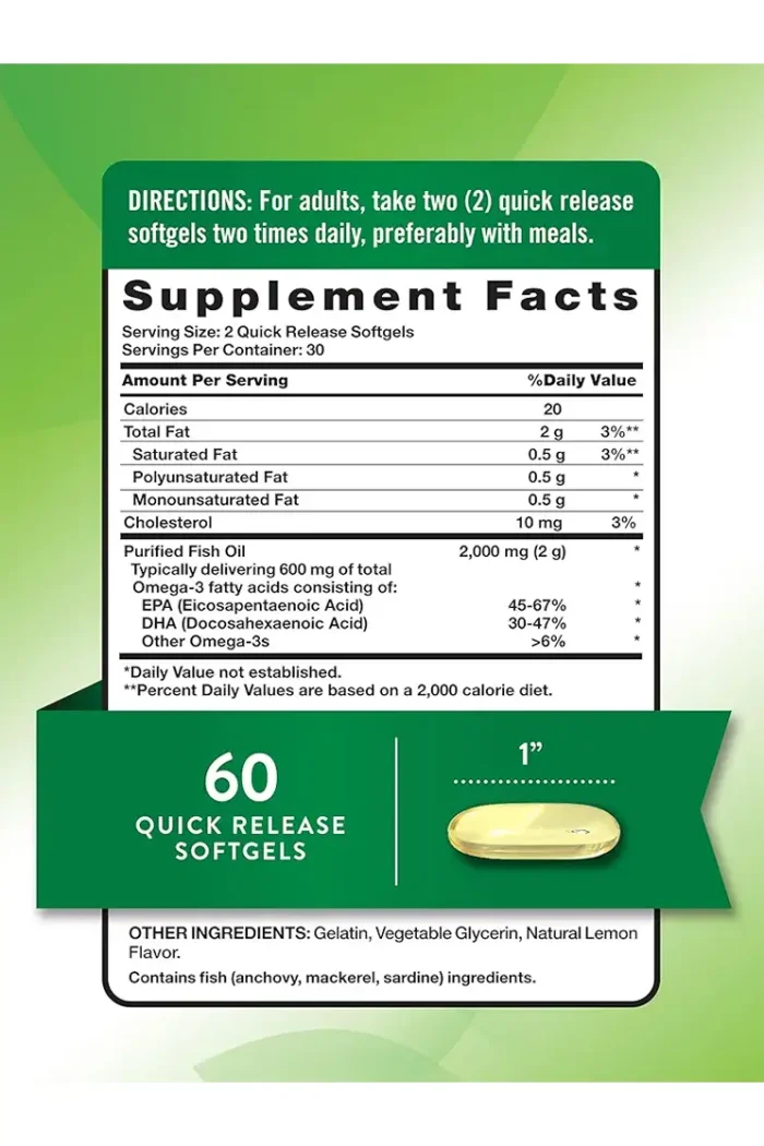 Fish Oil Omega-3 Nature's Truth