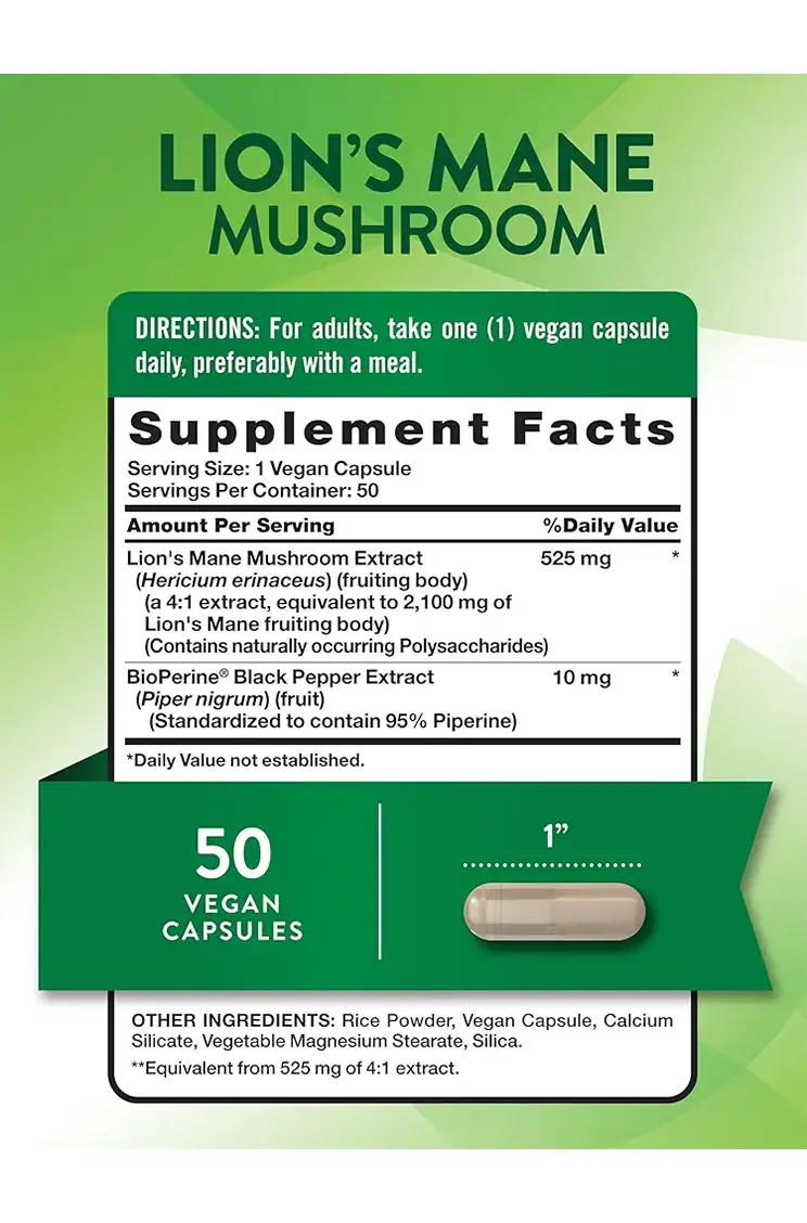 Lion's Mane Mushroom Nature's Truth Lion's Mane Mushroom Nature's Truth