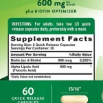 Alpha Lipoic with Biotin Nature's Truth