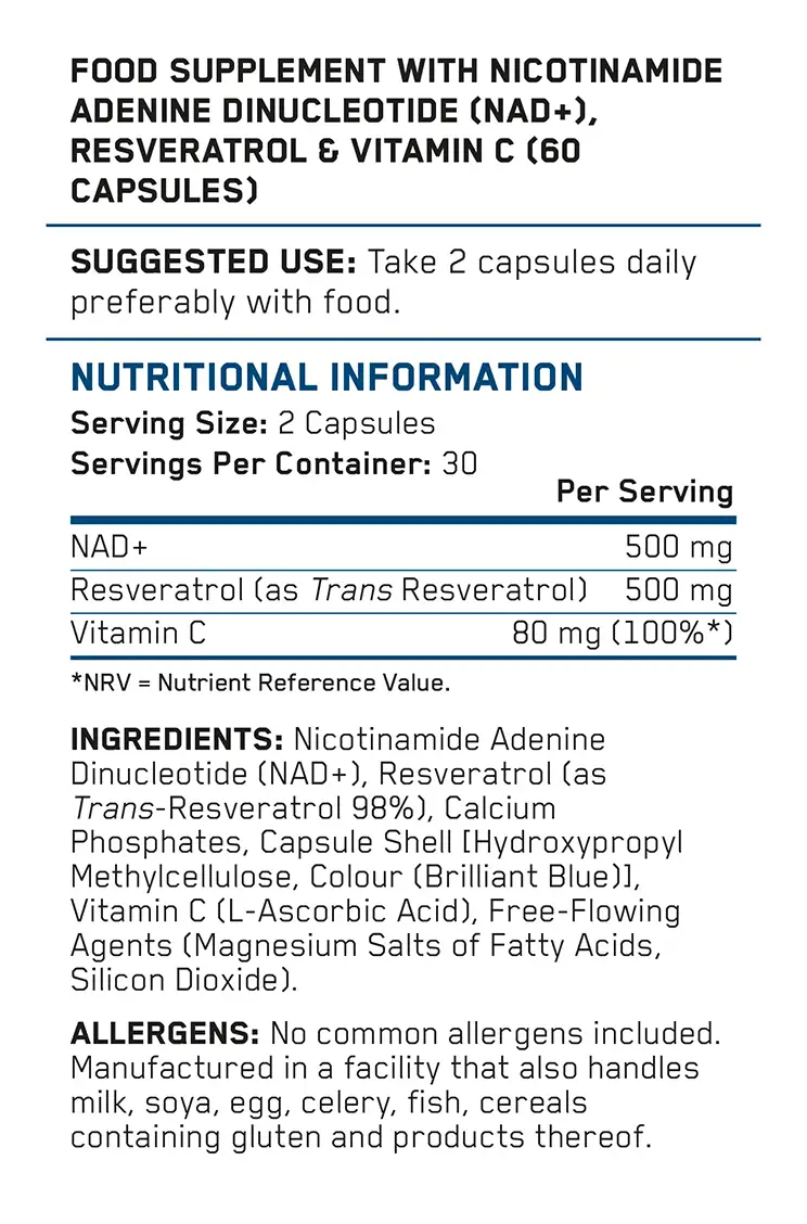 NAD+ Resveratrol Applied Nutrition