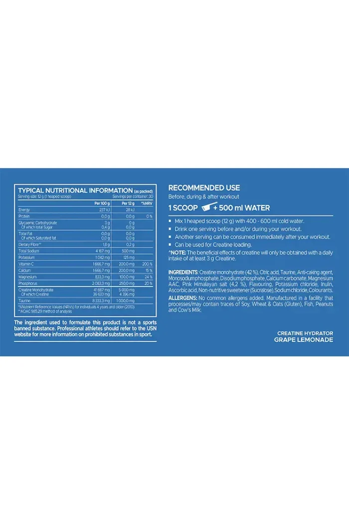 Creatine + Hydration USN
